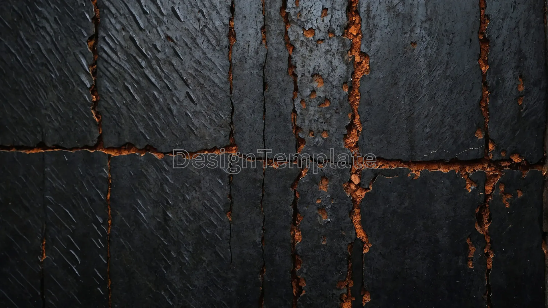 Historical Decay Aged Rust on Dark Concrete Background image